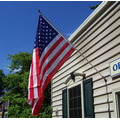 Silver Promotional Home Set with 3' x 5' Printed Cotton US Flag